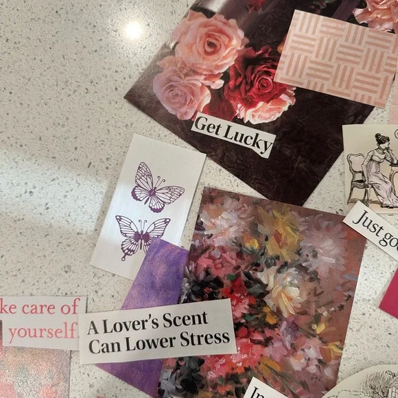 Junk Journal Kit - purple&pink love & romance aesthetic - Picture 9 of 10